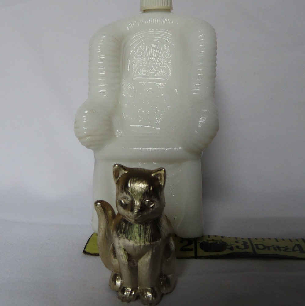 Vintage Avon cat on rocking chair bottle